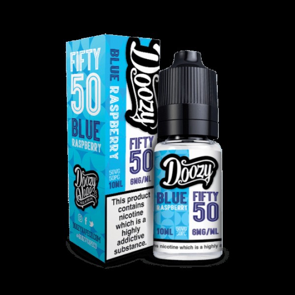 Doozy Fifty 50 Blue Raspberry E-liquid 10ml