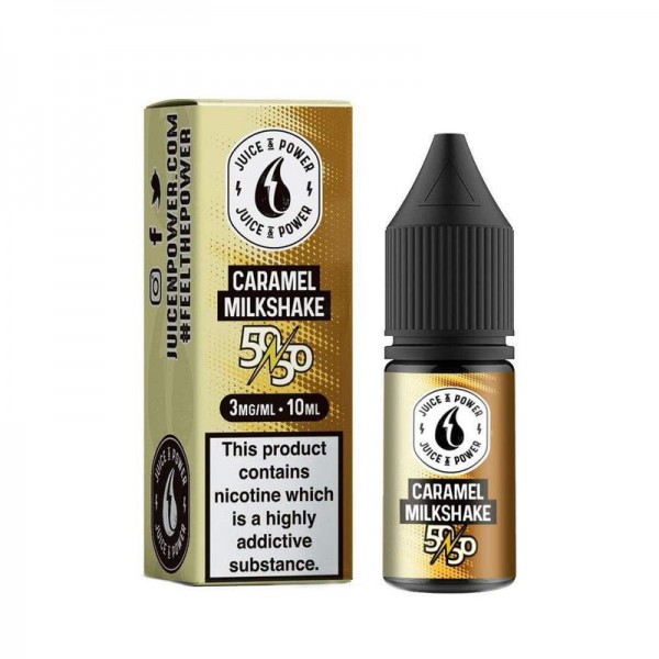 Juice N Power Caramel Milkshake 50/50 E-Liquid 10ml